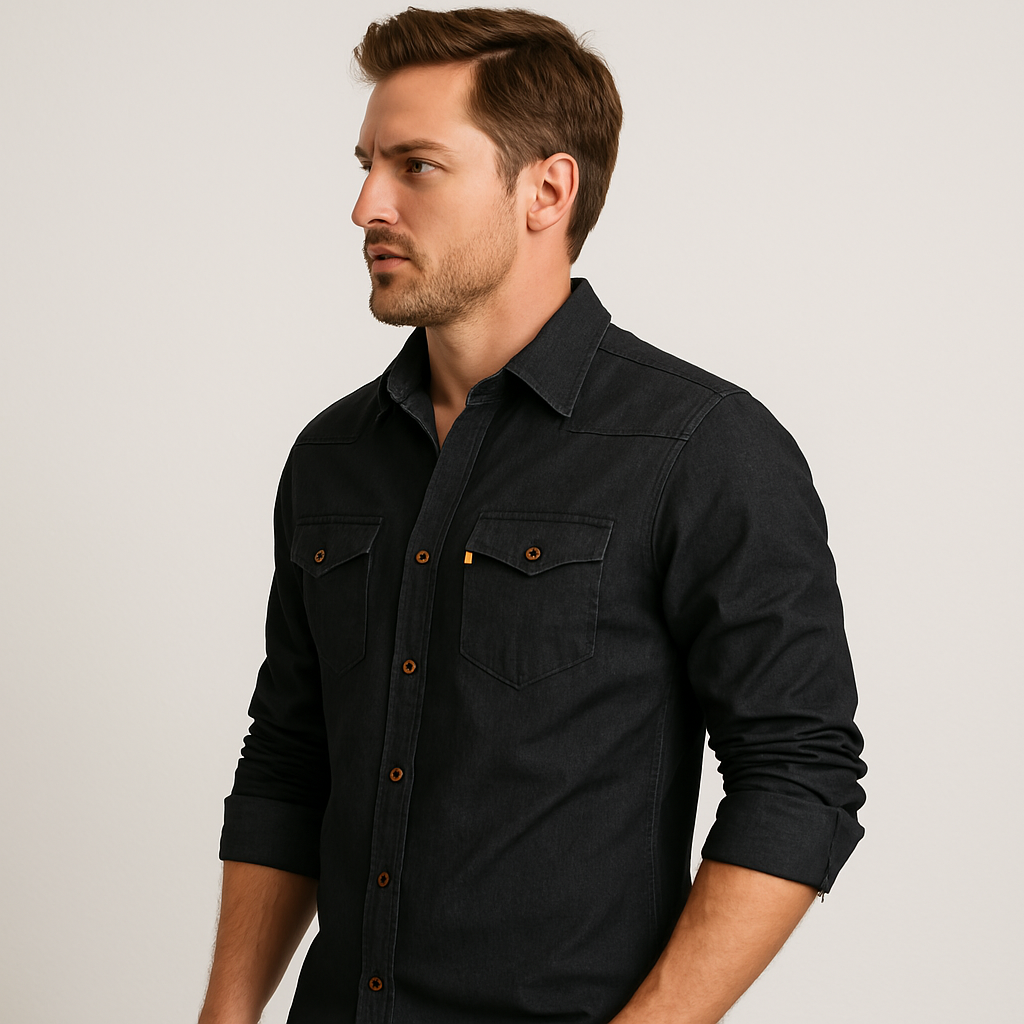 AdaptiveFit | Bomull Denim Skjorta