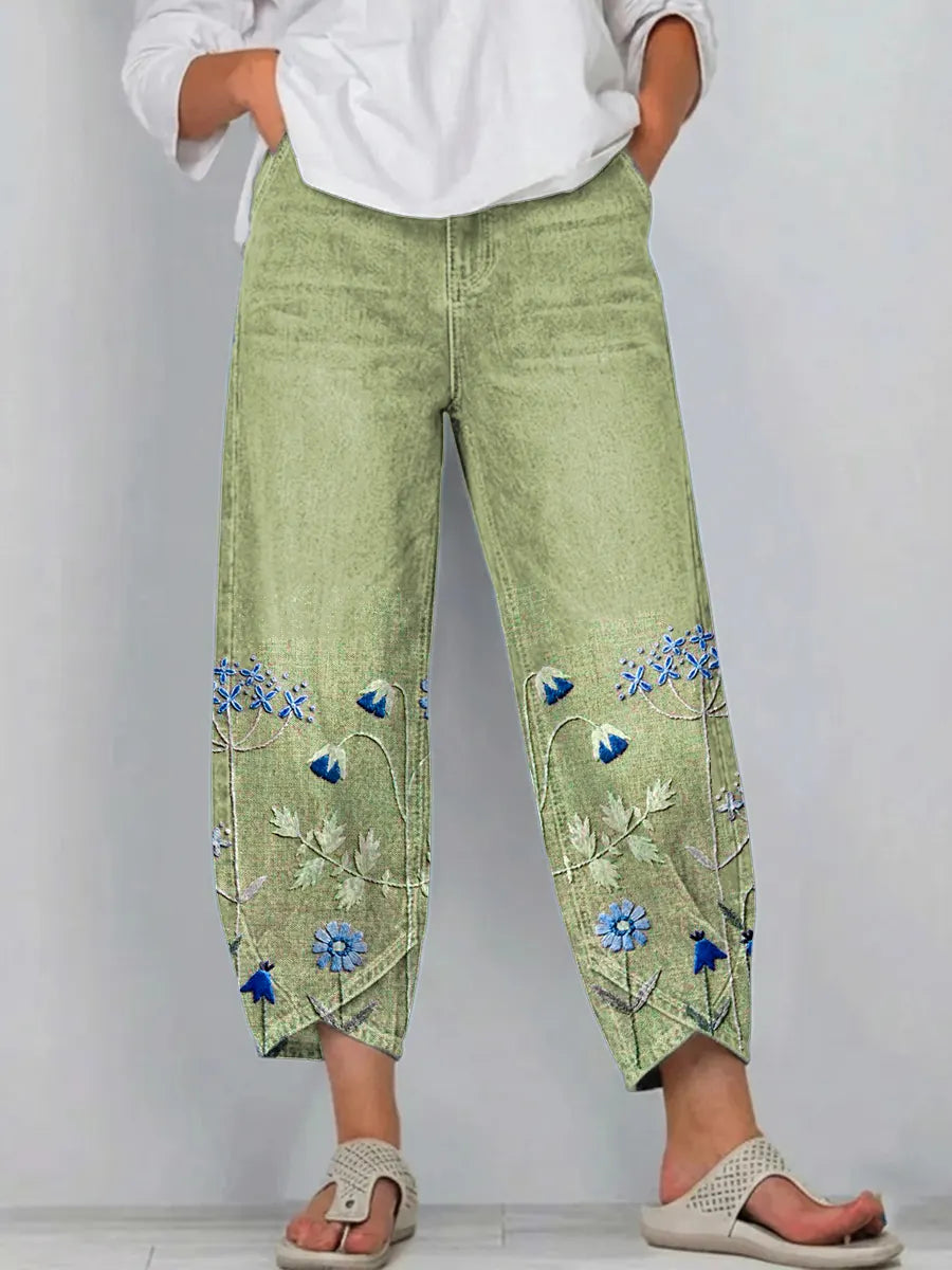 Aven | Broderade byxor casual chic