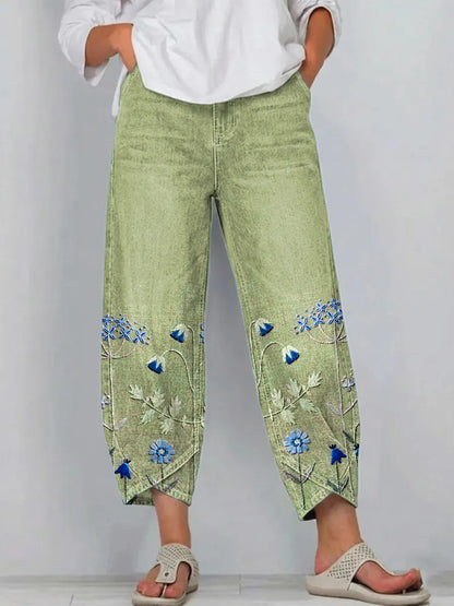 Aven | Broderade byxor casual chic