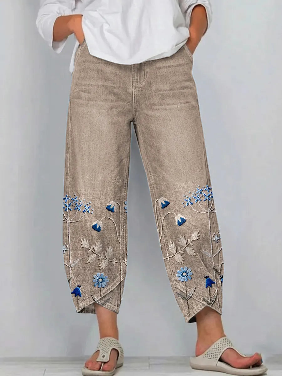 Aven | Broderade byxor casual chic