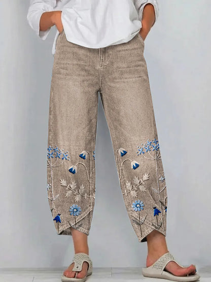Aven | Broderade byxor casual chic