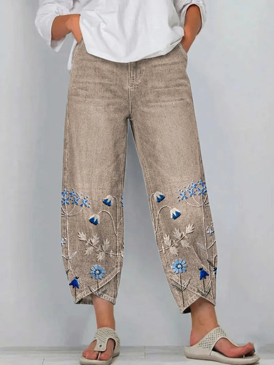 Aven | Broderade byxor casual chic