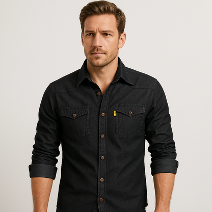 AdaptiveFit | Bomull Denim Skjorta