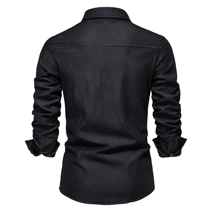 AdaptiveFit | Bomull Denim Skjorta