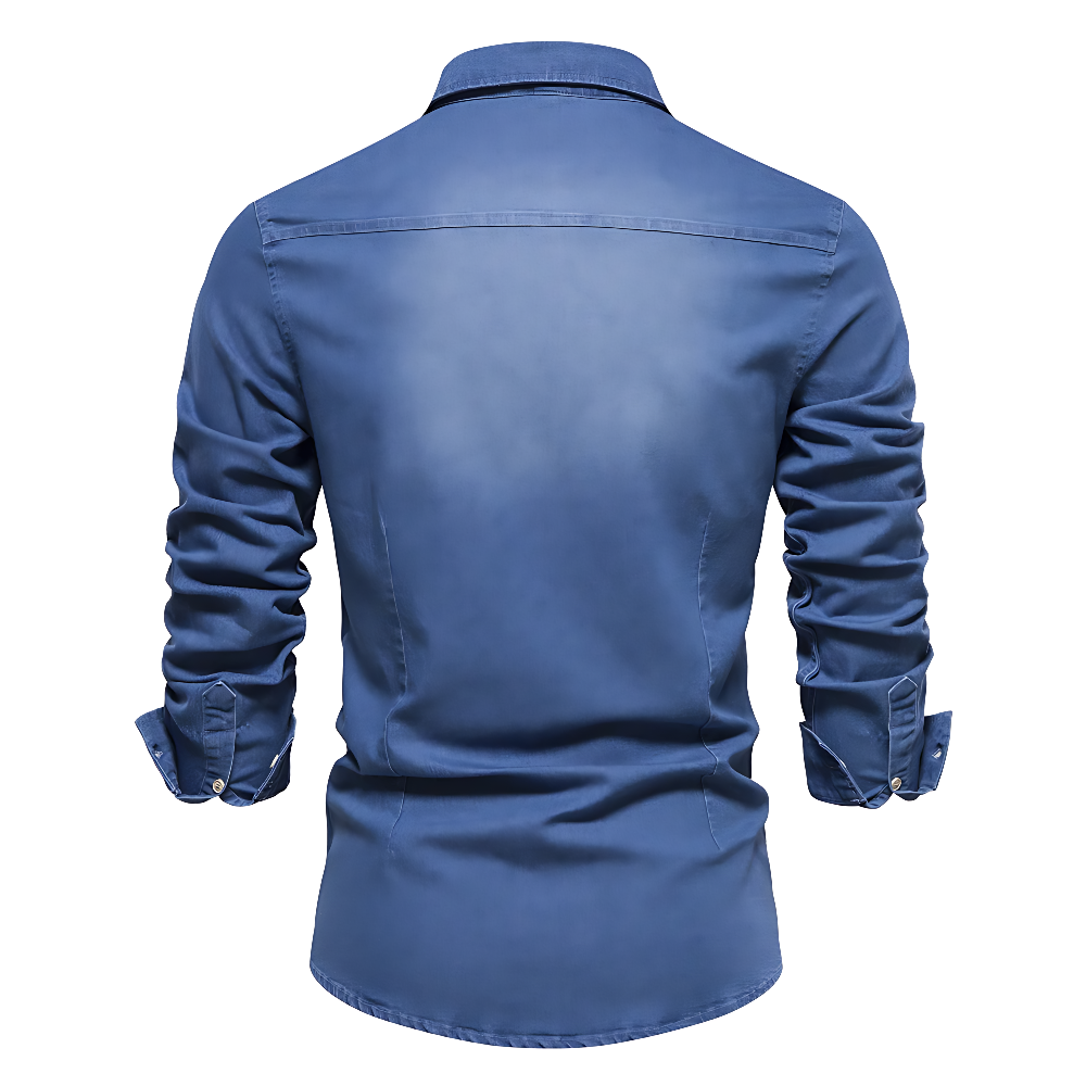 AdaptiveFit | Bomull Denim Skjorta