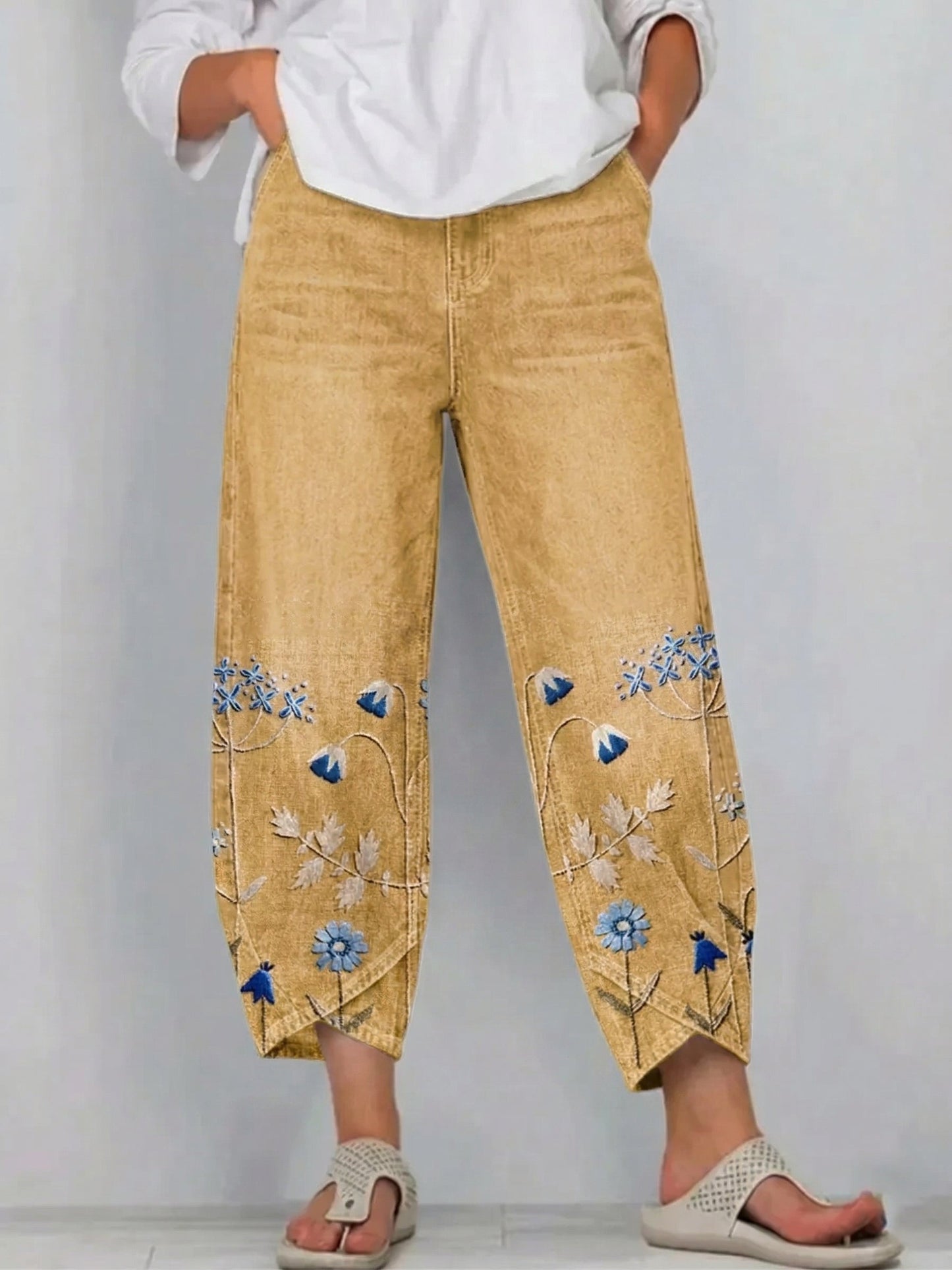 Aven | Broderade byxor casual chic