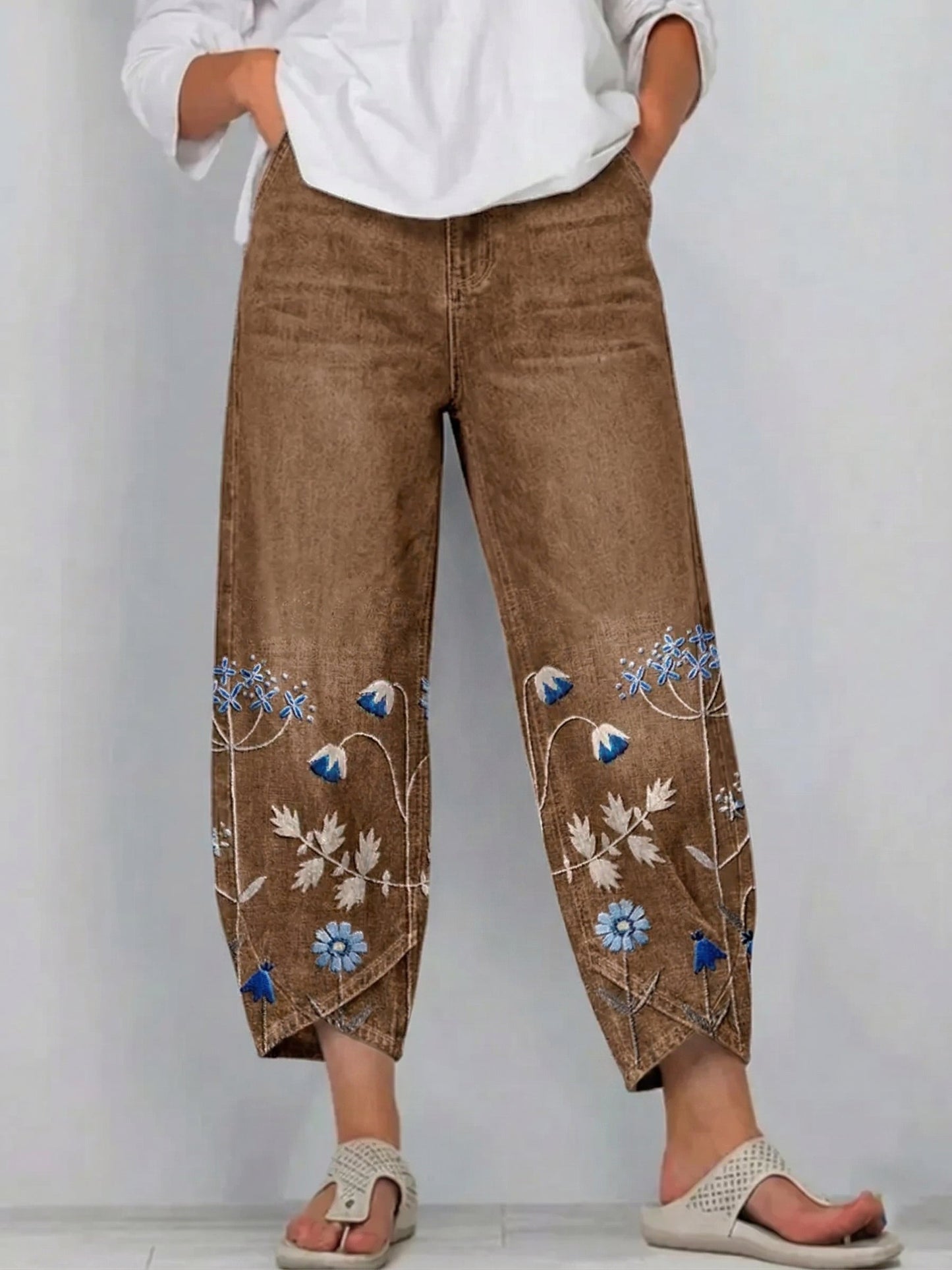Aven | Broderade byxor casual chic