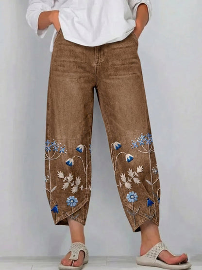 Aven | Broderade byxor casual chic