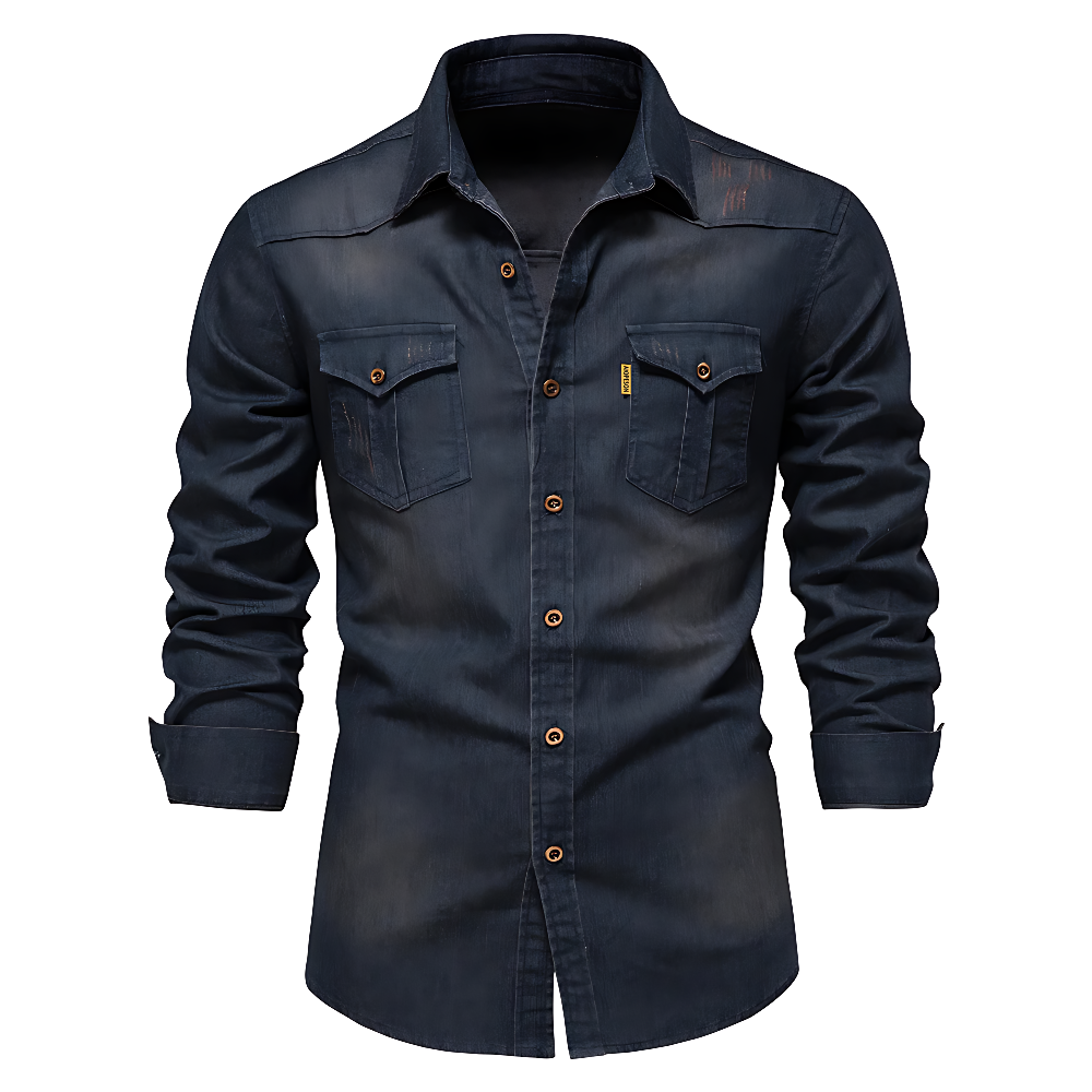 AdaptiveFit | Bomull Denim Skjorta
