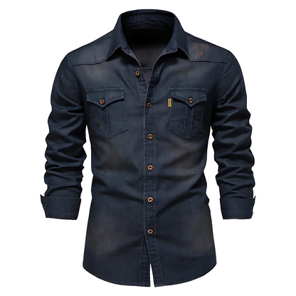 AdaptiveFit | Bomull Denim Skjorta